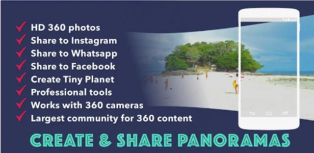 تنزيل Panorama 360  تطبيق تصوير و مشاركة صور بانورامية لنظام الاندرويد