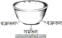 আমার বাটির সমতল ও বক্রতল নির্ণয়