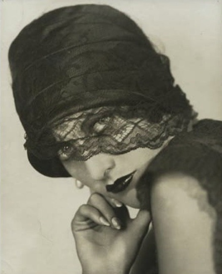 Joan Crawford in the 1920s, Photo by Ruth Harriet Louise #1920s #lace #hat