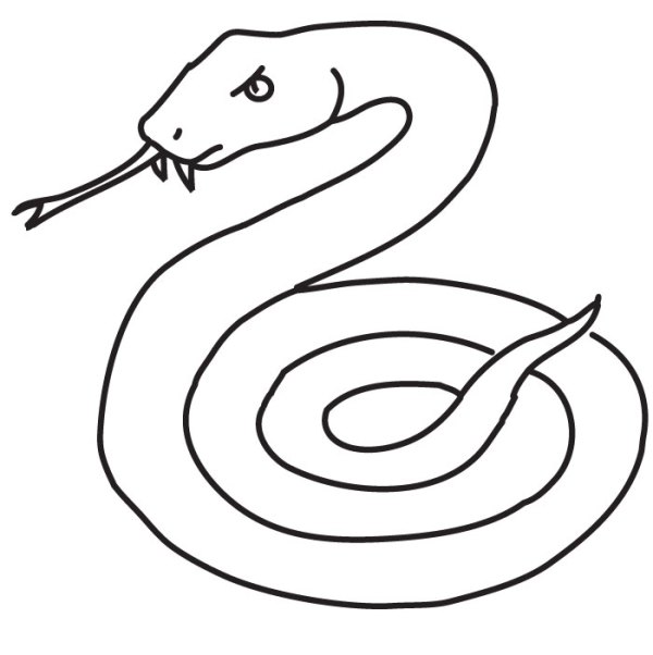 Belajar mewarnai gambar  ular  untuk anak TK