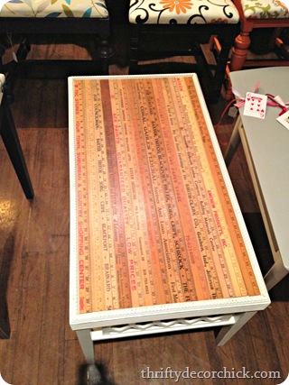 yard stick table 