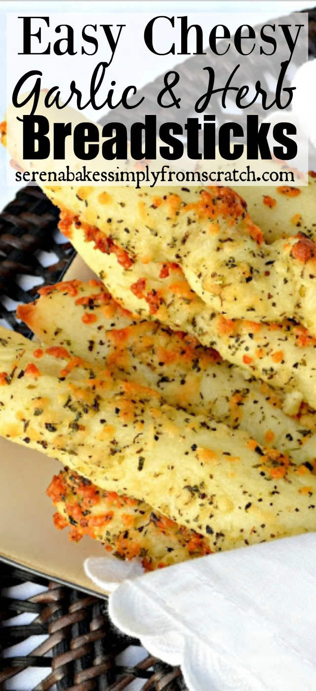 Easy Cheesy Garlic and Herb Breadsticks Recipe