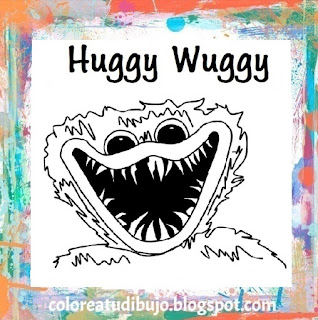 Huggy wuggy para colorear