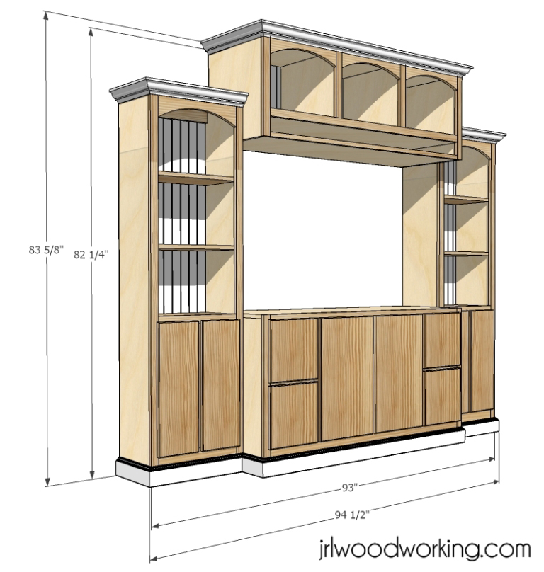 Entertainment Cabinet Plans PDF Woodworking