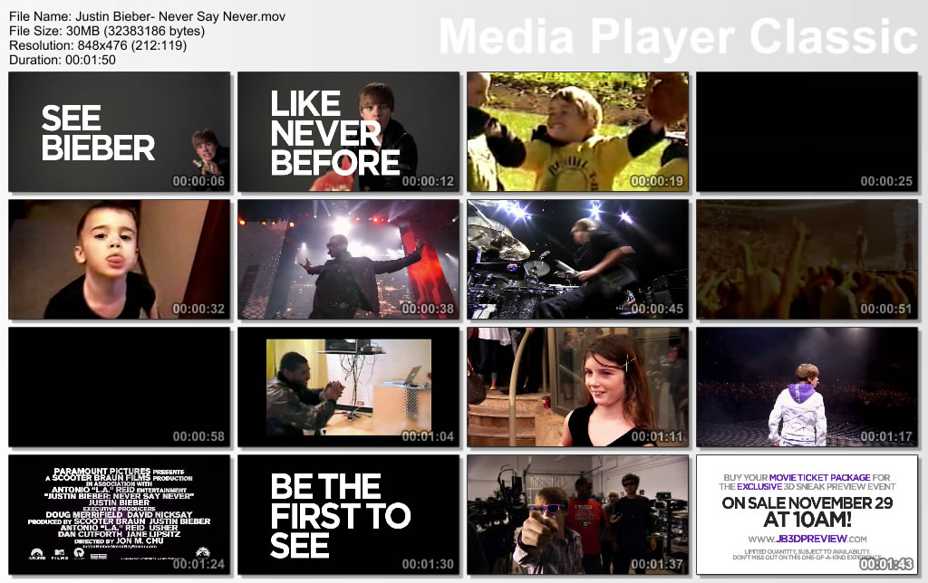 justin bieber never say never dvd menu. justin bieber never say never