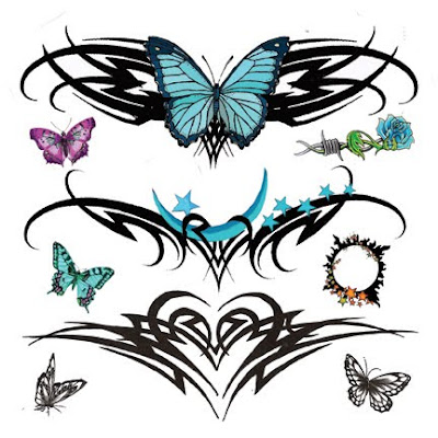 Tribal Lower Back Temporary Tattoos Designs