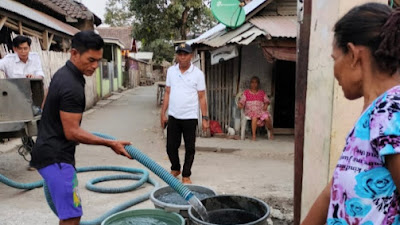 Sejumlah Kelurahan Dilanda Kekeringan, BPBD Kota Bima Rutin Drop Air Bersih pada Wilayah Terdampak Kekeringan