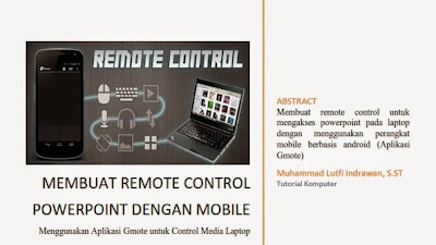 Membuat Remote Control Powerpoint di Laptop dengan Perangkat Mobile Android