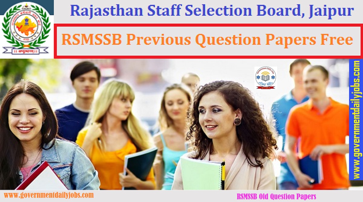 RSMSSB PREVIOUS QUESTION PAPERS: RSMSSB OLD QUESTION PAPERS