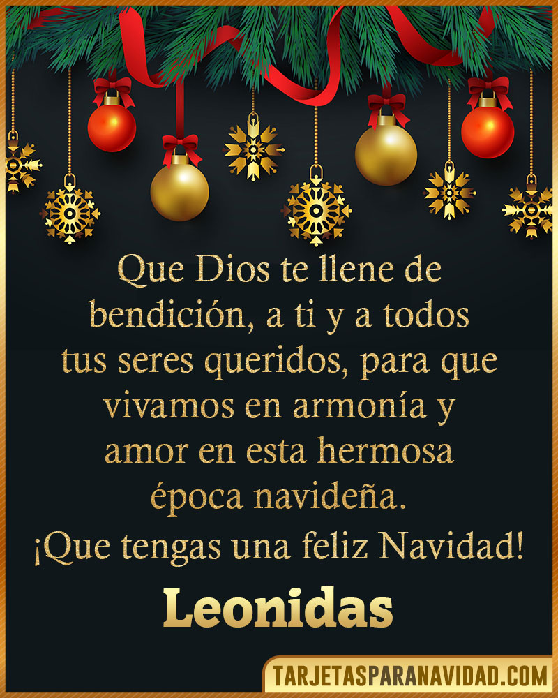 Frases cristianas de Navidad para Leonidas