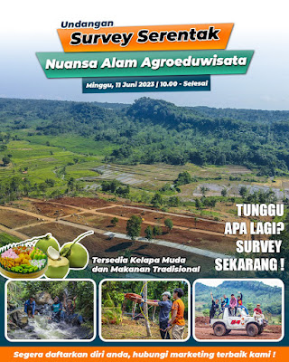 Survei Serentak Kavling Wisata Bogor dengan View Gunung Sawah Sungai