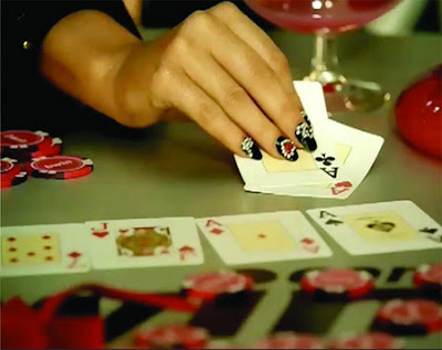 lady gaga. lady gaga poker face nails.