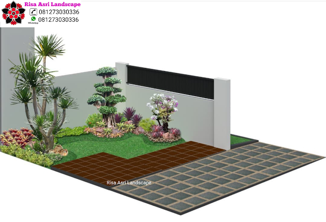 Tukang Taman Surabaya  Desain 3d Taman Garden Landscape - Risa Asri Landscape