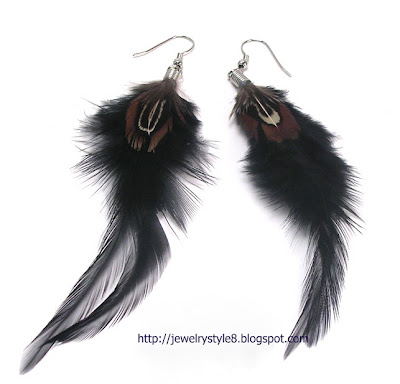 Black Feather Earrings