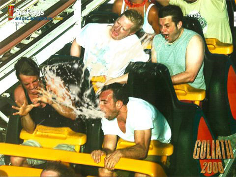 Funny People in Roller Coaster - Photos