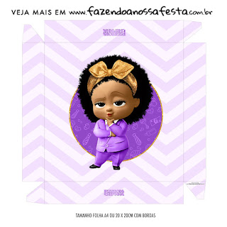 The Boss Baby Girl Afro: Free Printable Boxes.