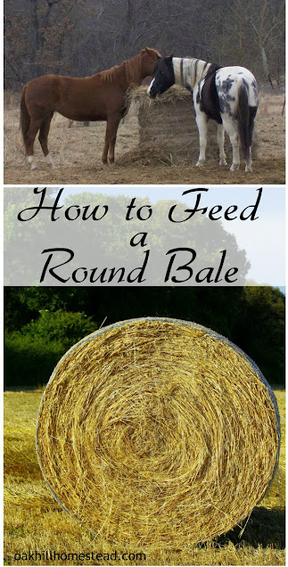 How to feed a round bale to reduce waste.