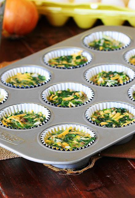 Unbaked Make-Ahead Bacon & Spinach Quiche Cups Image