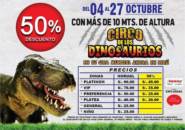 Entradas Circo de los dinosaurios