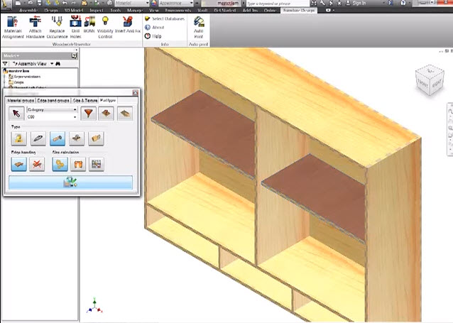 Video tutorial drawings furniture wood cabinet with 3D ...