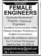 Female Chemical Engineer Job at Lahore