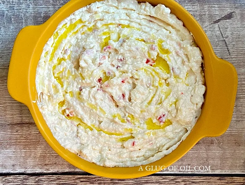 Greek feta cheese dip - htipiti