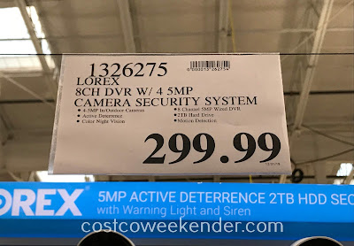 Deal for the Lorex 5MP Active Deterrence 2TB HDD Security System at Costco