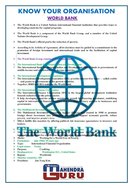  Know Your Organisation - World Bank