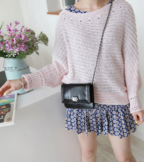 Knit Boat Neck Pullover