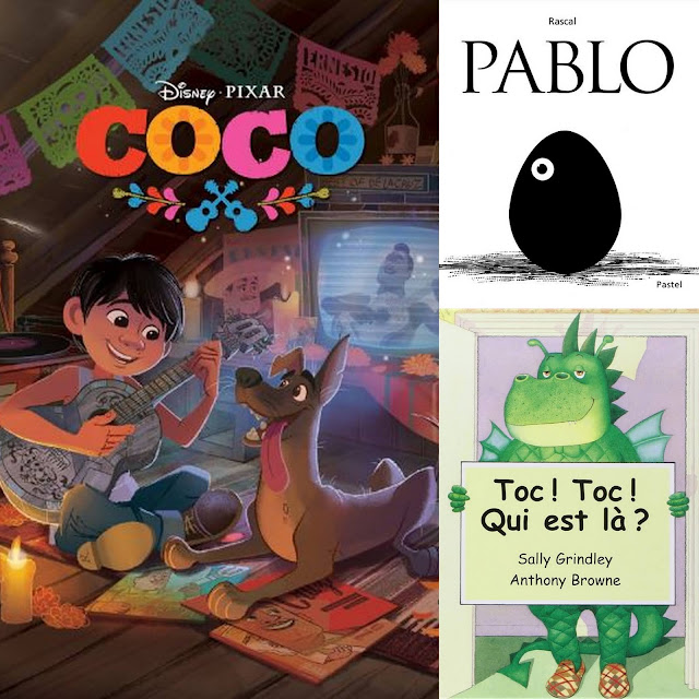 Idées cadeaux d'anniversaire pour une petite fille de 5 ans - Livres :  1. Coco - 2. Pablo - 3. Toc ! Toc ! Qui est là ?