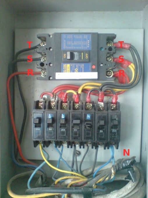 three-phase R - S - T breaker