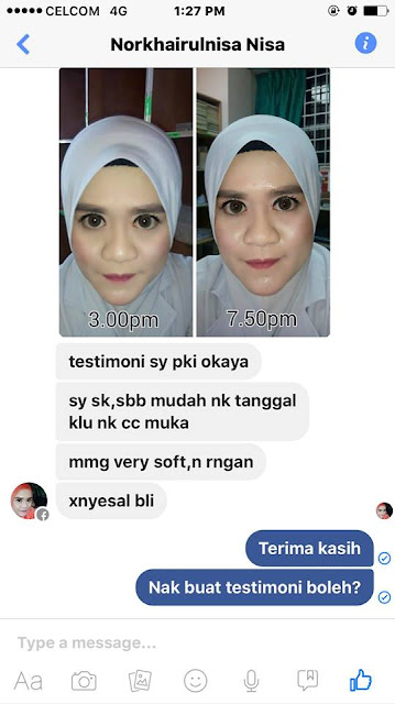 Testimoni Okaya Cream To Powder