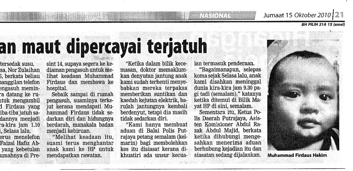 Surat Khabar Penderaan Kanak-Kanak