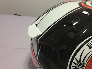 Arai RX-7 RR5 spoiler for straight-up riding position