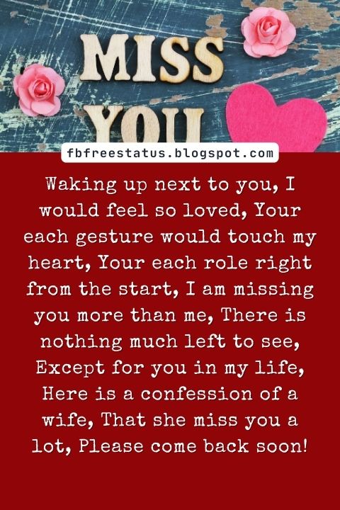 Missing You Poems For Husband