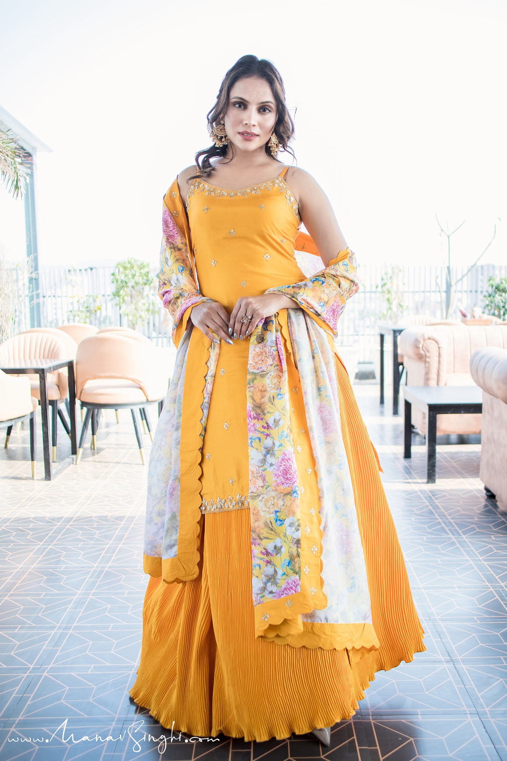 Karishma Tak in Designer Outfit by Brand "Areti" by Rekha Bhimsariya