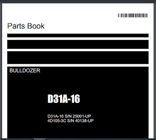 D31A-16 Parts book Catalog Dozer Bulldozer