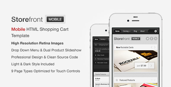 Storefront Mobile — Mobile HTML Shop Template - Mobile Site Templates