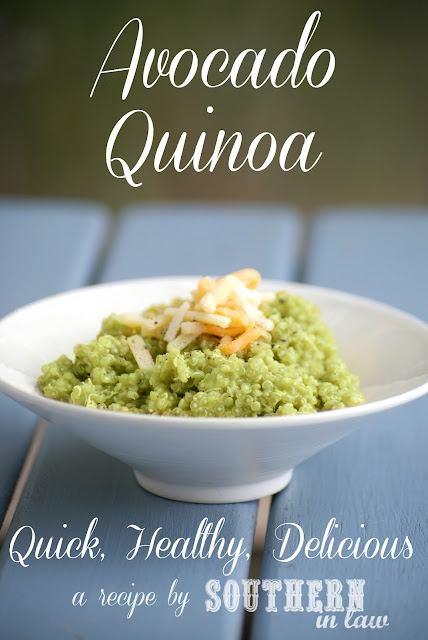 Healthy Creamy Avocado Quinoa - gluten free, low fat recipe