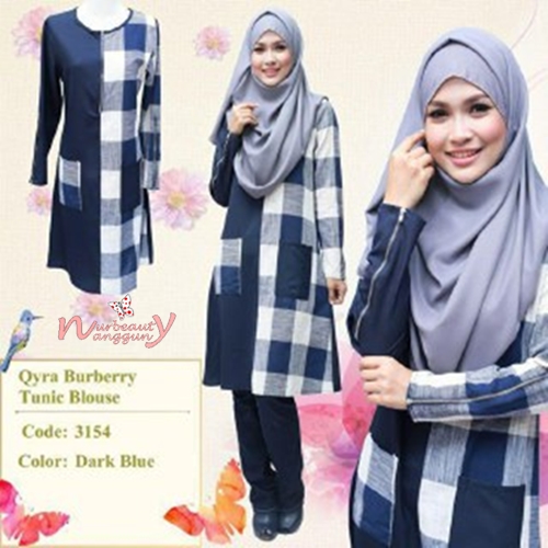 Qyra Burberry Tunic Blouse