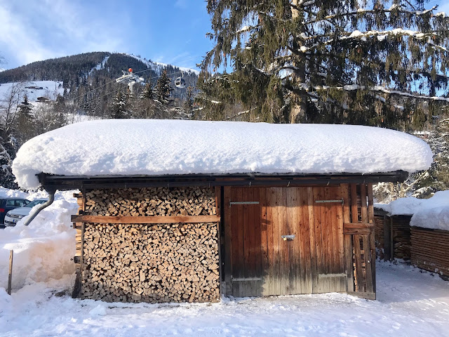 Skiing in Alpbach, Austria by Dawn B. LeroyLime