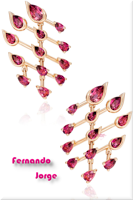 ♦Fernando Jorge small pink Flare 18k rose gold rubellite earrings #fernandojorge #jewelry #pink #pantone #brilliantluxury