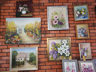wystawa obrazy kwiaty, pejzaże akwarele i pastele