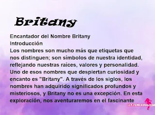 significado del nombre Britany