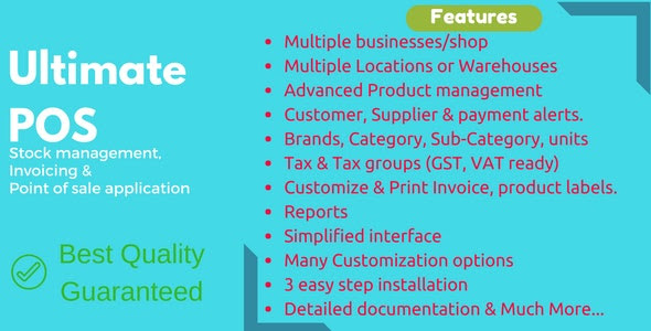Ultimate POS v4.7.7- Inventory Management, POS and Billing+Add-On