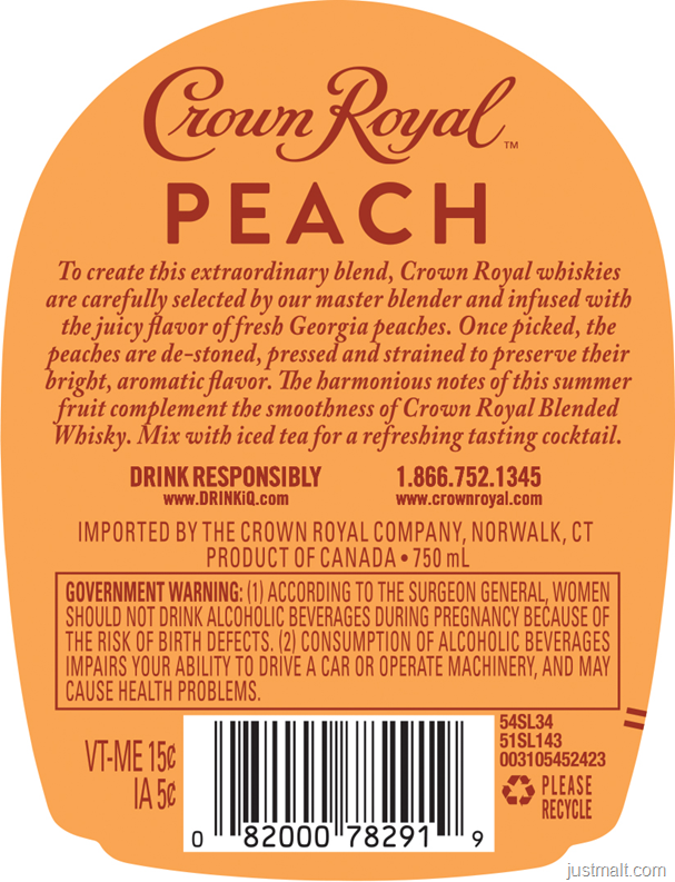 Download Crown Royal Peach Flavored Whiskey ~ Just Malt