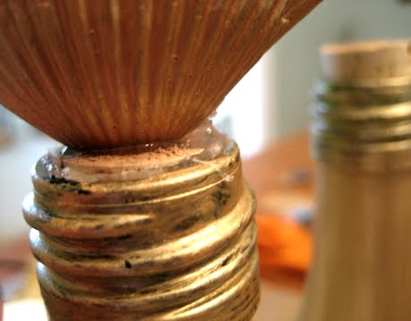 glue cord around bottle neck