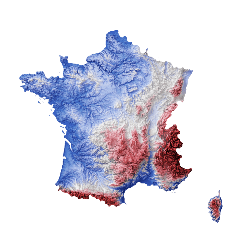 France Relief Map