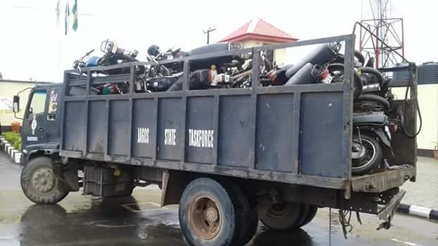 Photos: Lagos State Task force nabs 210 miscreants, impounds 125 motorcycles