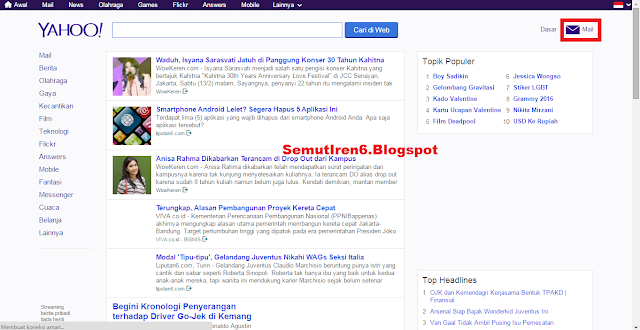 Cara Mudah Terbaru Membuat E-mail Baru di Yahoo Gratis 2015-klik mail